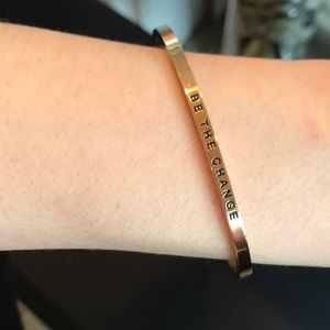 Mantra Band Bracelet Rose Gold BE THE CHANGE